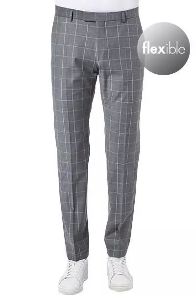 Strellson Hose Mercer 30020634/035 Slim Fit, Schurwolle, Hellgrau kariert , Hellgrau 3 Strellson Hose Mercer 30020634/035 Slim Fit, Schurwolle, Hellgrau kariert , Hellgrau