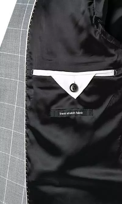 Strellson Anzug Allen-Mercer 30020633+634/035 Slim Fit, Schurwoll-Stretch, Hellgrau kariert, Hellgrau 7 Strellson Anzug Allen-Mercer 30020633+634/035 Slim Fit, Schurwoll-Stretch, Hellgrau kariert, Hellgrau – Bild 5