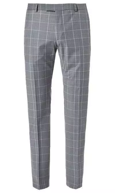 Strellson Anzug Allen-Mercer 30020633+634/035 Slim Fit, Schurwoll-Stretch, Hellgrau kariert, Hellgrau 9 Strellson Anzug Allen-Mercer 30020633+634/035 Slim Fit, Schurwoll-Stretch, Hellgrau kariert, Hellgrau – Bild 7