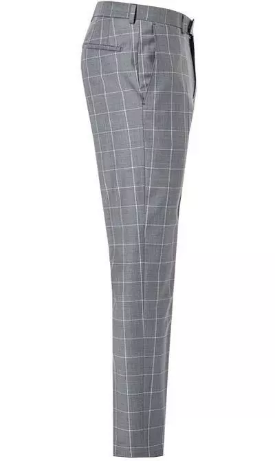Strellson Anzug Allen-Mercer 30020633+634/035 Slim Fit, Schurwoll-Stretch, Hellgrau kariert, Hellgrau 10 Strellson Anzug Allen-Mercer 30020633+634/035 Slim Fit, Schurwoll-Stretch, Hellgrau kariert, Hellgrau – Bild 8