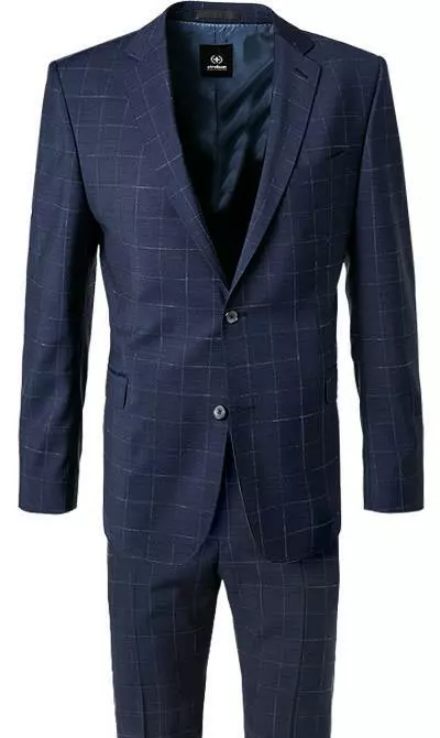 Strellson Anzug Aron-Maser 30020958+957/402 Slim Fit, Schurwolle Super100, Dunkelblau kariert , Dunkelblau 4 Strellson Anzug Aron-Maser 30020958+957/402 Slim Fit, Schurwolle Super100, Dunkelblau kariert , Dunkelblau – Bild 2