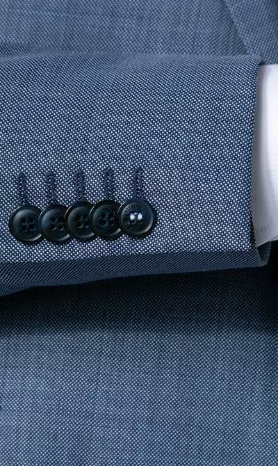 Strellson Anzug Allen-Mercer 30021939+940/444 Slim Fit, Schurwolle, Bleu, Blau 6 Strellson Anzug Allen-Mercer 30021939+940/444 Slim Fit, Schurwolle, Bleu, Blau – Bild 4