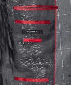 ROY ROBSON Anzug 000021140225400+1232500/H050 Slim Fit, Schurwolle Super110, Grau kariert, Grau -Anzüge & Westen Geschäft 341846 norm6