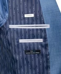 Daniel Hechter Anzug 40825+40855/100125/650 Modern Fit, Schurwoll-Stretch waschbar, Kornblumenblau gemustert, Kornblumenblau -Anzüge & Westen Geschäft 343040 norm6