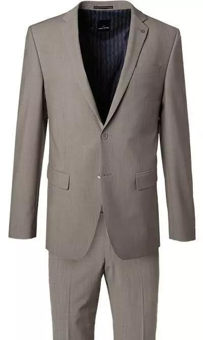 Daniel Hechter Anzug 40204+40254/100123/410 Modern Fit, Schurwoll-Stretch, Sand meliert, Sand 4 Daniel Hechter Anzug 40204+40254/100123/410 Modern Fit, Schurwoll-Stretch, Sand meliert, Sand – Bild 2