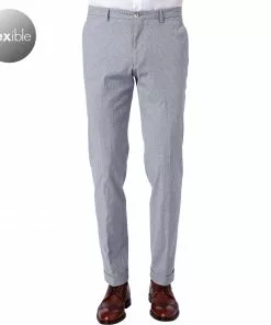 Daniel Hechter Hose 40765/100124/640 Baumwolle-Hanf, Stahlblau gemustert , Stahlblau