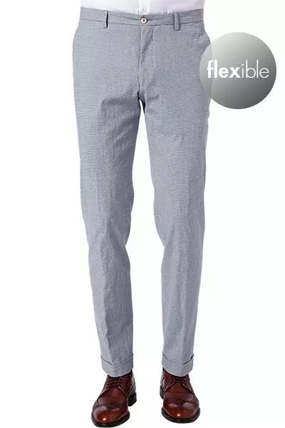 Daniel Hechter Hose 40765/100124/640 Baumwolle-Hanf, Stahlblau gemustert , Stahlblau 4 Daniel Hechter Hose 40765/100124/640 Baumwolle-Hanf, Stahlblau gemustert , Stahlblau – Bild 2