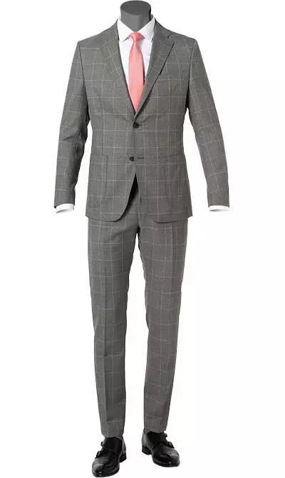 Windsor Anzug Garon+Santio 30019703+30019518/030 Anzug Garon-Santio, Shaped Fit, Schurwolle, Grau kariert, Grau 3 Windsor Anzug Garon+Santio 30019703+30019518/030 Anzug Garon-Santio, Shaped Fit, Schurwolle, Grau kariert, Grau