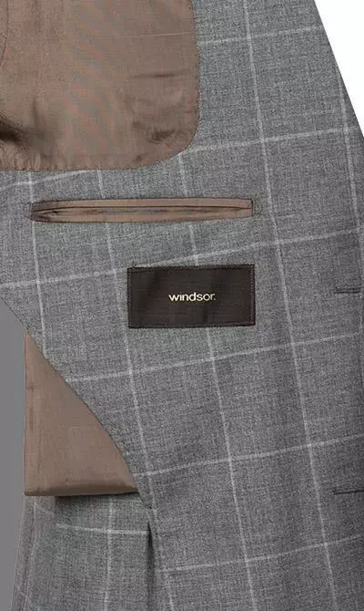 Windsor Anzug Garon+Santio 30019703+30019518/030 Anzug Garon-Santio, Shaped Fit, Schurwolle, Grau kariert, Grau 8 Windsor Anzug Garon+Santio 30019703+30019518/030 Anzug Garon-Santio, Shaped Fit, Schurwolle, Grau kariert, Grau – Bild 6