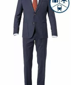 Windsor Anzug Travel+Peso 30020759+30014784/410 Anzug Travel-Peso, Shaped Fit, Schurwolle waschbar REDA, Dunkelblau