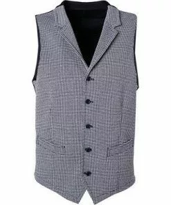 DIGEL Weste Evert-ST 1102329/160050/24 Modern Fit, Baumwolle, Dunkelblau gemustert, Weiß-dunkelblau