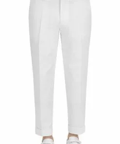 BOSS Hose Perin 50427343/100 Slim Fit, Baumwolle, Weiß
