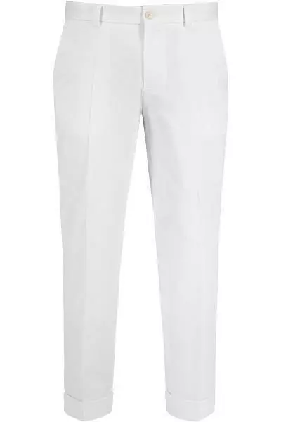 BOSS Hose Perin 50427343/100 Slim Fit, Baumwolle, Weiß 4 BOSS Hose Perin 50427343/100 Slim Fit, Baumwolle, Weiß – Bild 2