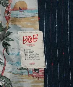 BOB Anzug DRESS383A+B T383/rosso Baumwolle-Leinen halbgefüttert, Navy-rot gestreift -Anzüge & Westen Geschäft 345950 norm6