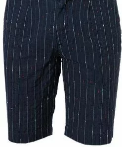 BOB Anzug DRESS383A+B T383/rosso Baumwolle-Leinen halbgefüttert, Navy-rot gestreift -Anzüge & Westen Geschäft 345950 norm7