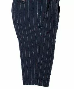 BOB Anzug DRESS383A+B T383/rosso Baumwolle-Leinen halbgefüttert, Navy-rot gestreift -Anzüge & Westen Geschäft 345950 norm8