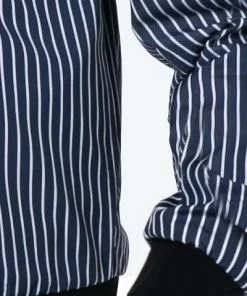 BOSS Anzug Nolwin-Pepe 50433868+33016/402 Slim Fit, Baumwolle, Dunkelblau gestreift, Dunkelblau -Anzüge & Westen Geschäft 348036 norm4