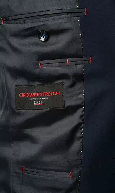 CINQUE Anzug 2219+2119-1543/69 Anzug Cicastell, Super Slim, Schurwoll-Stretch, Dunkelblau 8 CINQUE Anzug 2219+2119-1543/69 Anzug Cicastell, Super Slim, Schurwoll-Stretch, Dunkelblau – Bild 6