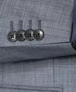 EDUARD DRESSLER Anzug 00720/6B01+3B25/41 Shaped Fit, Schurwolle Super110, Graublau meliert, Graublau -Anzüge & Westen Geschäft 348796 norm4