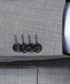 EDUARD DRESSLER Anzug 00720/6B01+3B25/15 Shaped Fit, Schurwolle Super110, Grau meliert, Grau -Anzüge & Westen Geschäft 348797 norm4