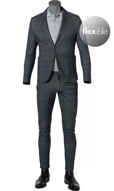 JUVIA Anzug 95014073+93014072/68 Baumwolle ungefüttert, Graphit meliert, Graphit 3 JUVIA Anzug 95014073+93014072/68 Baumwolle ungefüttert, Graphit meliert, Graphit