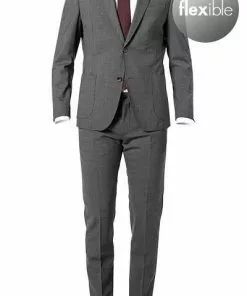 Windsor Anzug Garon/Santio 30021716+717/025 Anzug Garon-Santio, Shaped Fit, Schurwoll-Stretch, Grau meliert, Grau