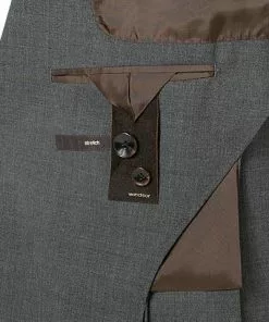 Windsor Anzug Garon/Santio 30021716+717/025 Anzug Garon-Santio, Shaped Fit, Schurwoll-Stretch, Grau meliert, Grau -Anzüge & Westen Geschäft 350656 norm5