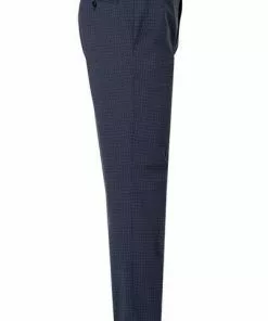 JOOP! Hose Blayr 30023040/410 Slim Fit, Schurwoll-Stretch, Dunkelbau kariert, Dunkelblau -Anzüge & Westen Geschäft 351758 norm3