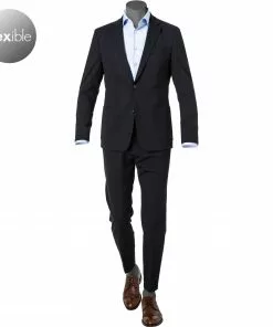 Strellson Anzug Arndt/Saturn 30023196+30023374/401 Anzug Arndt-Saturn, Slim Fit, Jersey, Dunkelblau