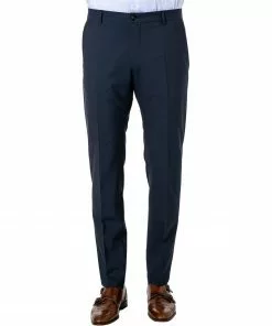 Windsor Hose Santio 30021717/410 Schurwoll-Stretch, Dunkelblau meliert, Dunkelblau