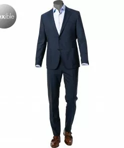 Windsor Anzug Garon/Santio 30021716+30021717/410 Anzug Garon-Santio, Shaped Fit, Schurwoll-Stretch, Dunkelbau meliert, Dunkelblau