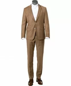BOSS Anzug Hartlay-Giro 50438515+510/262 Slim Fit, Schurwoll-Stretch, Beige meliert, Beige