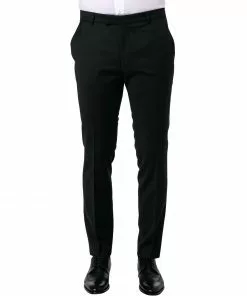 JOOP! Hose Gun 30024806/001 Extra Slim Fit, Schurwoll-Stretch, Schwarz