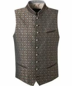 Schneiders Trachtenweste Henri 327/2102/3130 Mikrofaser-Baumwolle, Braun gemustert, Braun