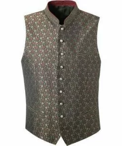 Schneiders Trachtenweste Henri 327/2102/6162 Mikrofaser-Baumwolle, Oliv gemustert, Oliv