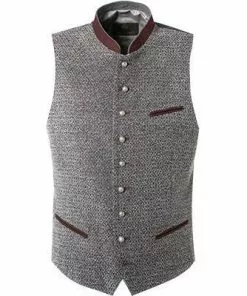 Schneiders Trachtenweste Henri 327/2103/5075 Mikrofaser-Baumwolle, Grau gemustert, Grau