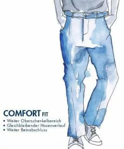 HILTL Hose Milano-U 42053/33802/48 Hose Milano U, Classic Fit, Flanell, Dunkelblau meliert, Dunkelblau -Anzüge & Westen Geschäft 355075 norm4