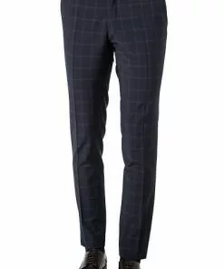 CG Hose Ike 90-149S3/433093/63 Super Slim Fit, Wolle, Dunkelblau kariert, Dunkelblau