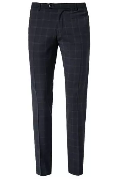 CG Hose Ike 90-149S3/433093/63 Super Slim Fit, Wolle, Dunkelblau kariert, Dunkelblau 4 CG Hose Ike 90-149S3/433093/63 Super Slim Fit, Wolle, Dunkelblau kariert, Dunkelblau – Bild 2