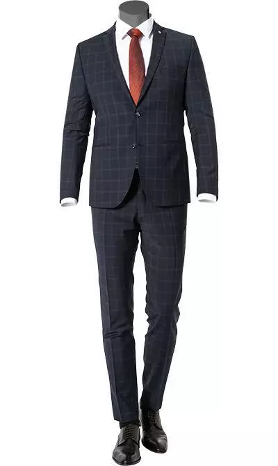 CG Anzug Ian SV/Ike 90-149S3/423722+433093/63 Super Slim Fit, Wolle, Dunkelblau kariert, Dunkelblau 3 CG Anzug Ian SV/Ike 90-149S3/423722+433093/63 Super Slim Fit, Wolle, Dunkelblau kariert, Dunkelblau