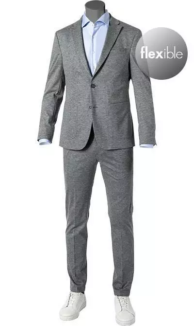 Pierre Cardin Anzug 42285+72534/810/14300/2600 Jersey, Silbergrau meliert, Silbergrau 4 Pierre Cardin Anzug 42285+72534/810/14300/2600 Jersey, Silbergrau meliert, Silbergrau – Bild 2