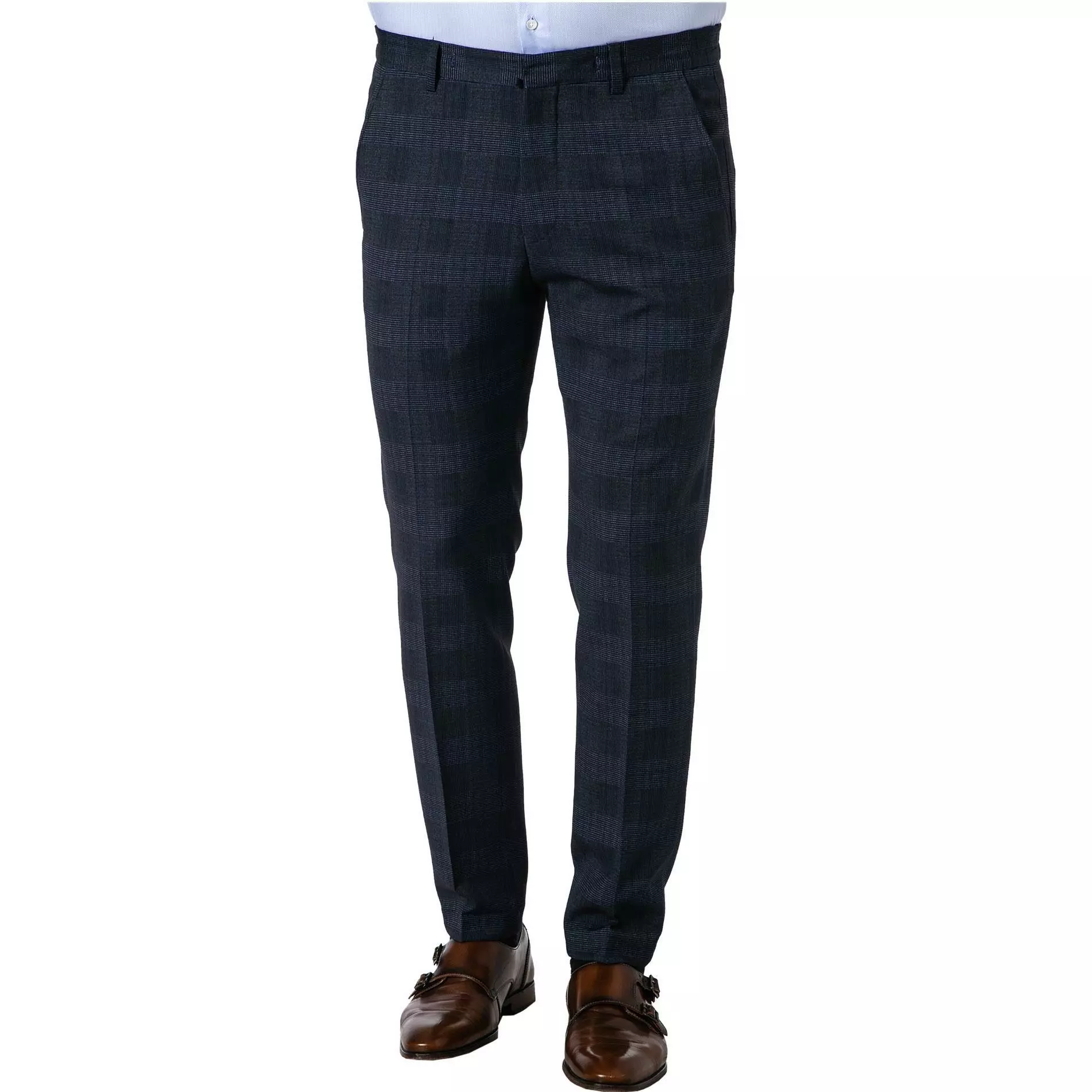 Pierre Cardin Hose Rick 72534/810/14269/3200 Modern Fit, Mikrofaser, Blau kariert, Blau 3 Pierre Cardin Hose Rick 72534/810/14269/3200 Modern Fit, Mikrofaser, Blau kariert, Blau