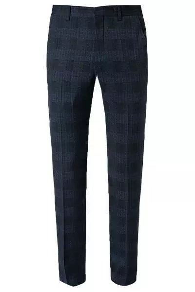 Pierre Cardin Hose Rick 72534/810/14269/3200 Modern Fit, Mikrofaser, Blau kariert, Blau 5 Pierre Cardin Hose Rick 72534/810/14269/3200 Modern Fit, Mikrofaser, Blau kariert, Blau – Bild 3