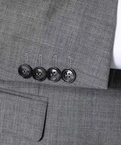 Carl Gross Anzug 90-0S0/325062+339593/81 Modern Fit, Schurwolle Super110, Grau meliert, Grau -Anzüge & Westen Geschäft 359278 norm4