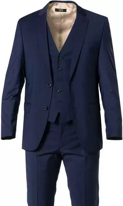 bugatti Anzug 99801/793000+788300+780200/380 Anzug mit Weste, Modern Fit, Merinowolle, Nachtblau 5 bugatti Anzug 99801/793000+788300+780200/380 Anzug mit Weste, Modern Fit, Merinowolle, Nachtblau – Bild 3