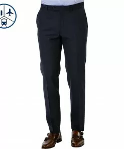 Carl Gross Hose Sven-TRF 00-071S0/147924/63 Modern Fit, Woll-Stretch, Dunkelblau meliert, Dunkelblau