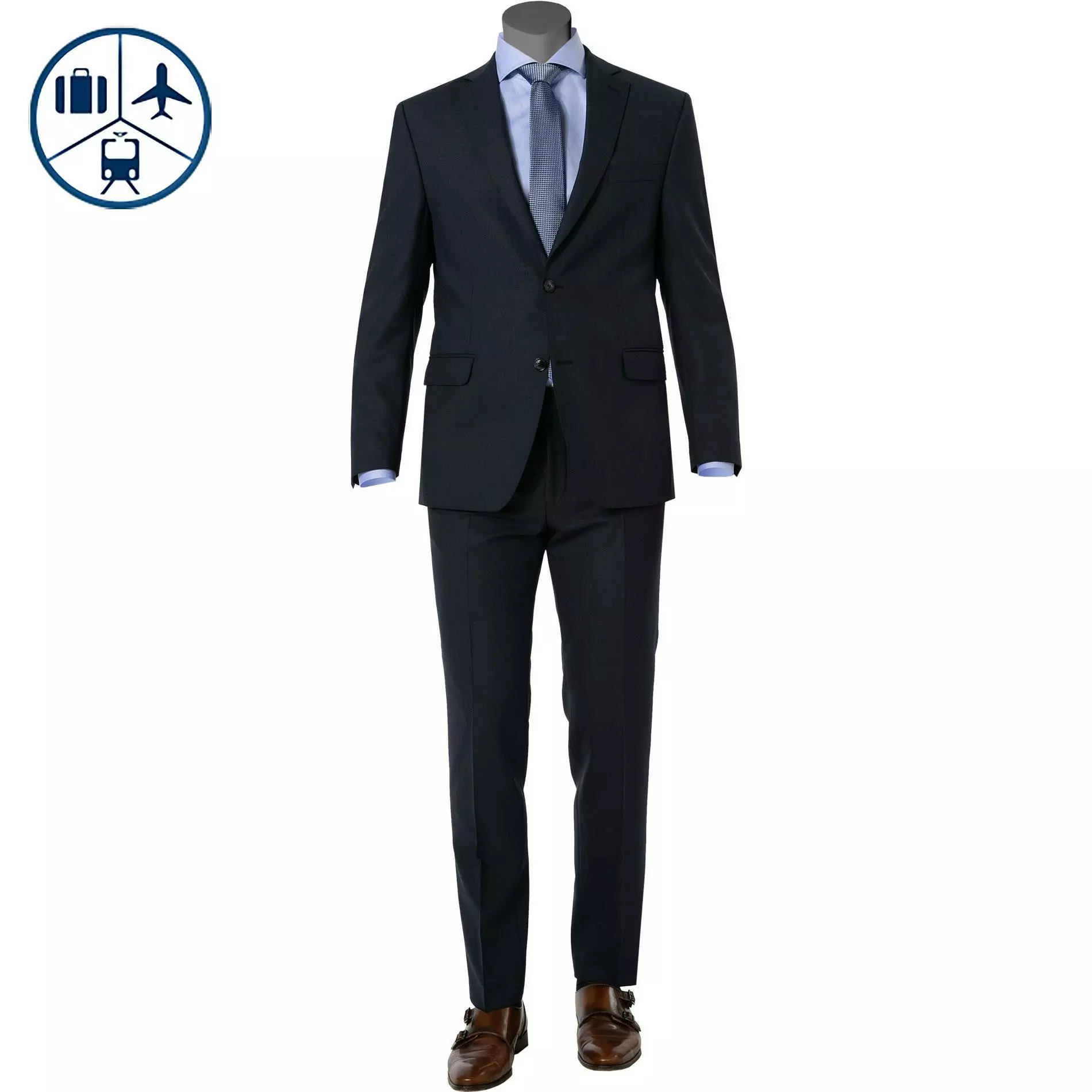 Carl Gross Anzug 00-071S0/147921+24/63 Modern Fit, Woll-Stretch, Dunkelblau meliert, Dunkelblau 3 Carl Gross Anzug 00-071S0/147921+24/63 Modern Fit, Woll-Stretch, Dunkelblau meliert, Dunkelblau