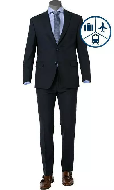 Carl Gross Anzug 00-071S0/147921+24/63 Modern Fit, Woll-Stretch, Dunkelblau meliert, Dunkelblau 4 Carl Gross Anzug 00-071S0/147921+24/63 Modern Fit, Woll-Stretch, Dunkelblau meliert, Dunkelblau – Bild 2