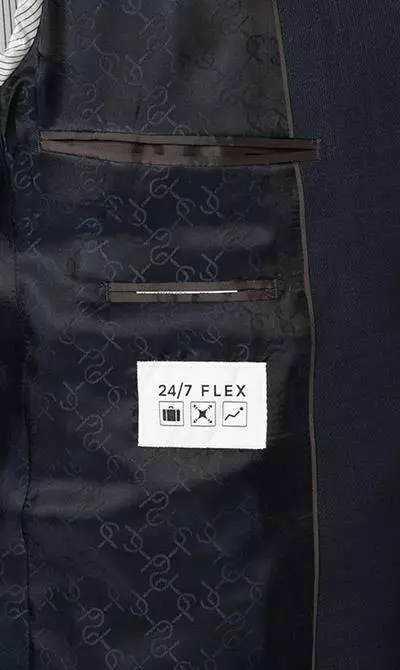 Carl Gross Anzug 00-071S0/147921+24/63 Modern Fit, Woll-Stretch, Dunkelblau meliert, Dunkelblau 9 Carl Gross Anzug 00-071S0/147921+24/63 Modern Fit, Woll-Stretch, Dunkelblau meliert, Dunkelblau – Bild 7