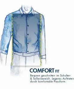 OLYMP Hemd Luxor Comfort Fit 0295/65/00 Popeline, Weiß -Anzüge & Westen Geschäft 36013 norm3